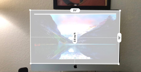 گوشیهای هوشمند،اپلیکیشنهای اندازهگیری واقعیت مجازی اپلیکیشن اندازه گیری iOS 12, اپلیکیشن Measure