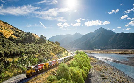 زیباترین مسیرهای قطار,مسیرهای قطار زیبا,قطار نیوزلند