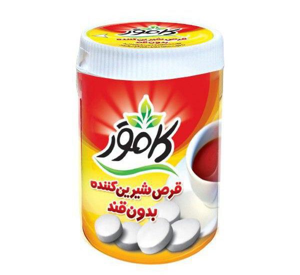 قرص شیرین کننده رژیمی و بدون قند کامور,قرص شیرین کننده کم کالری