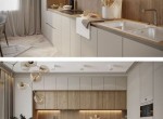 جذابیت کابینت های دو رنگ در دکوراسیون داخلی