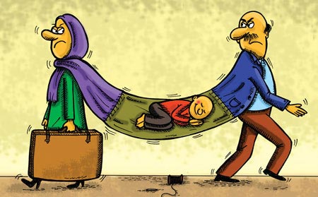  بچه های طلاق,کودکان طلاق,کودکان طلاق زیر 7 سال
